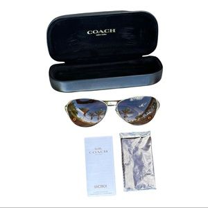 ✅SOLD✅ Coach Aviator Tortoise Sunglasses HC 7003 (L012 Kristina) Gold/Orange